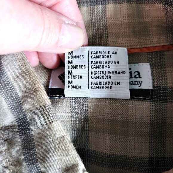 Columbia Sportswear Plaid Shirt Men's Medium Long Sleeve Button Down Cotton - Picture 10 of 11